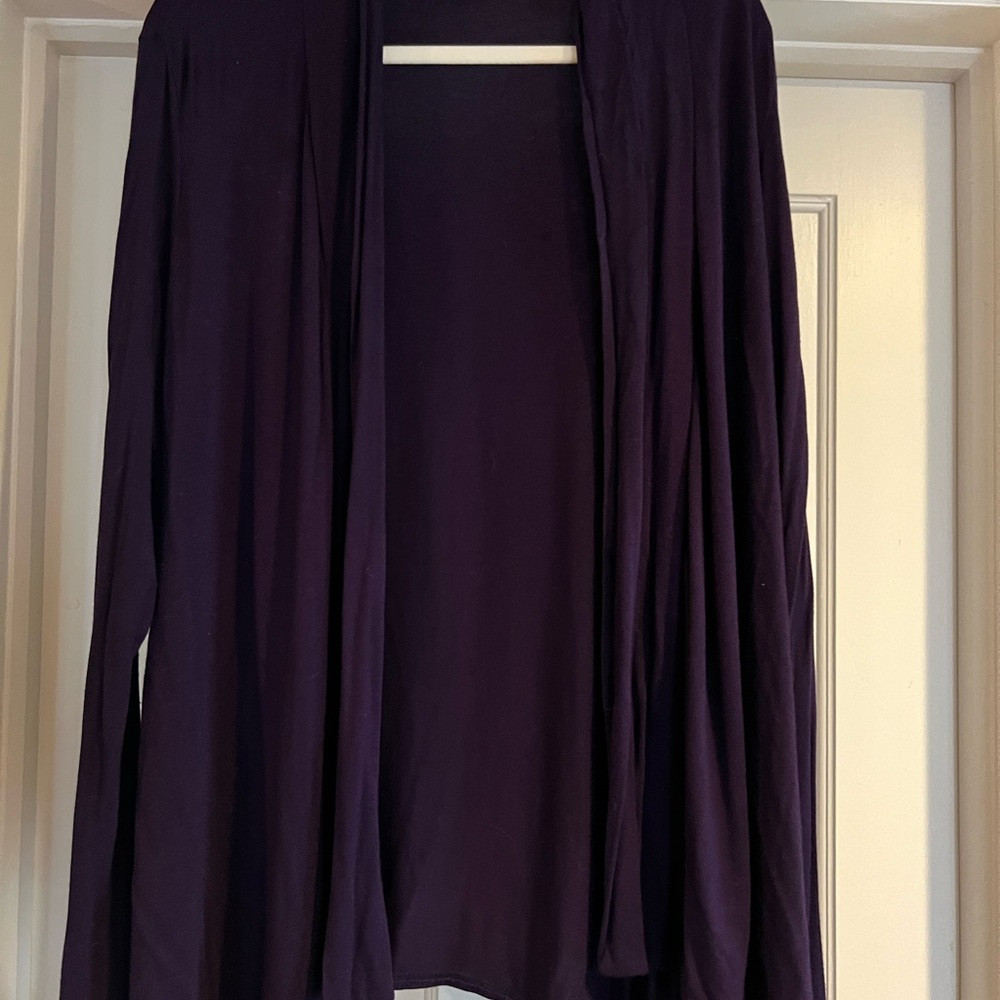 Elegant Purple Women's Knit Cardigan